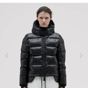Leather Puffer Jacket for Women